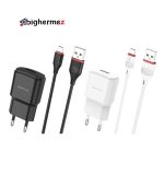 شارژر دیواری بروفون مدل BA48A به همراه کابل تبدیل microUSB