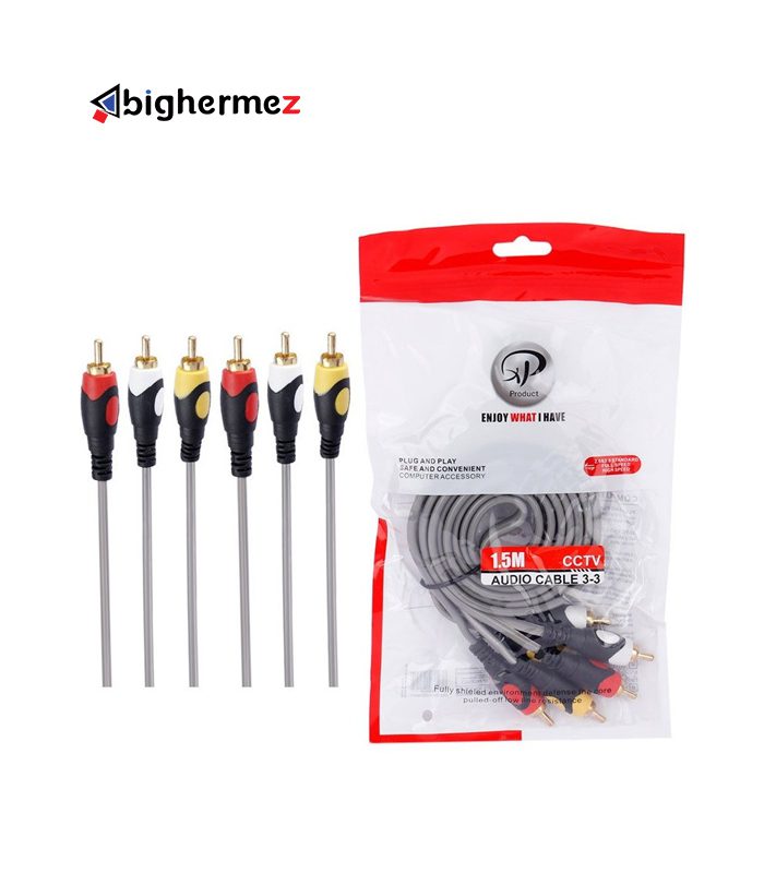 کابل 3 به 3 صدا ایکس پی پروداکت مدل CCTV کابل 3 به 3 صدا ایکس پی پروداکت مدل CCTV