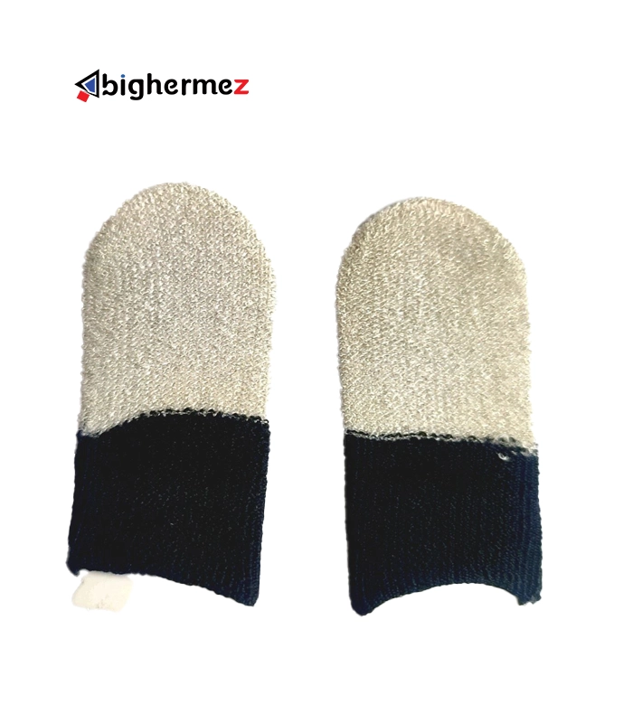 mobile gamung finger sleve glass-1 آستین انگشتی پابجی با فایبر شیشه ( مشکی و سفید) - تصویر 1