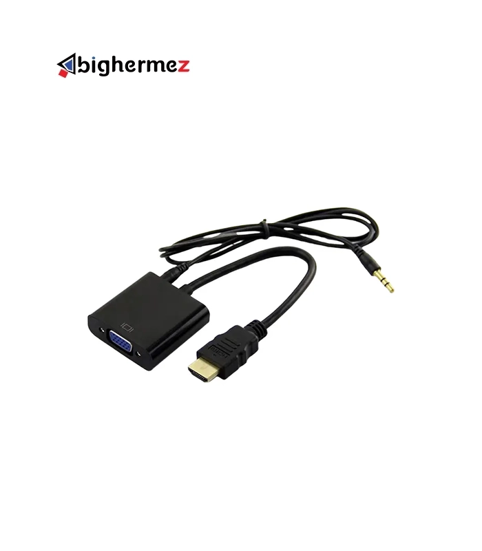 HDMI TO VGA تبدیل تصویر HDMI به VGA کنسولی پی نت به همراه کابل صدا - تصویر 1