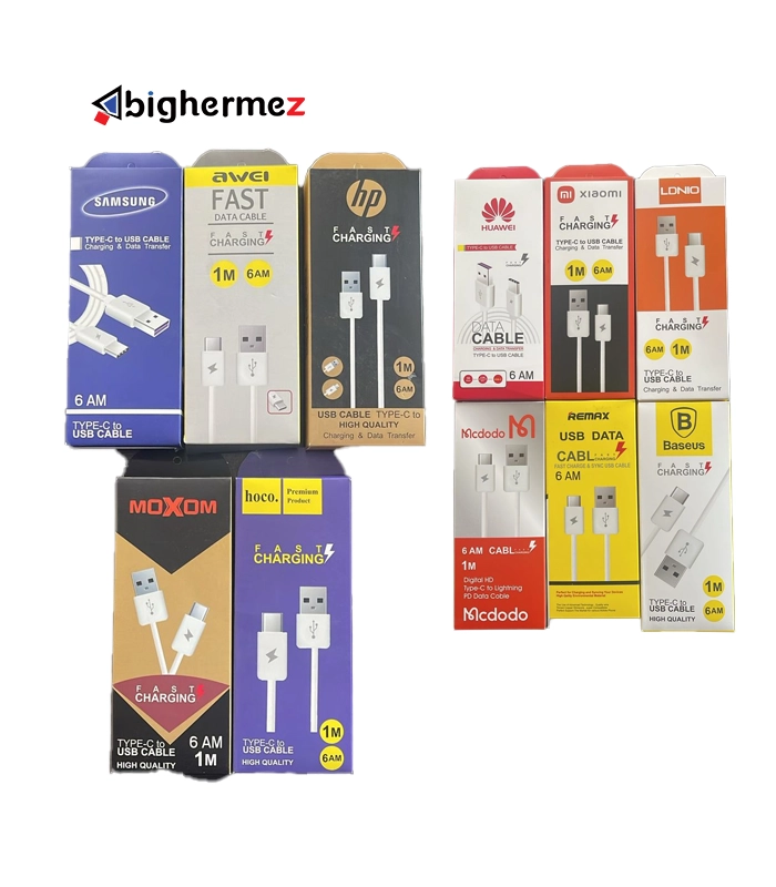 6AMP کابل شارژ TYPE-C جور 6 آمپر (غیر اصل) - تصویر 1