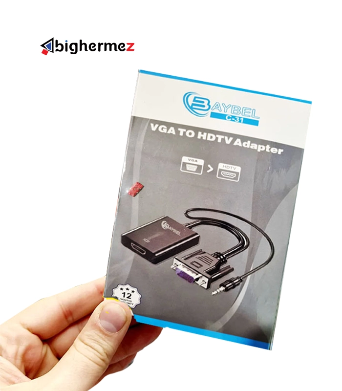 BAYBEL VGA TO HDMI C-31 تبدیل VGA به HDMI بایبل مدل C-31 - تصویر 1