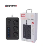 چند راهی 3 خانه برق ارلدام ES-SC07 با کابل 2 متری + شارژر USB - تصویر 2