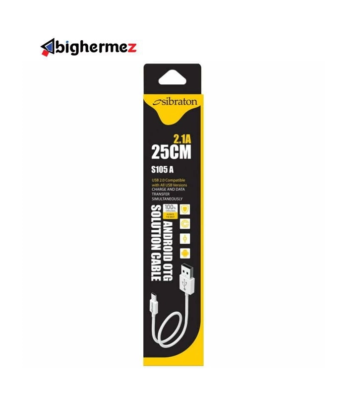 S1005A کابل شارژ میکرو یو اس بی سیبراتون مدل S105 A طول 0.25 متر - تصویر 1