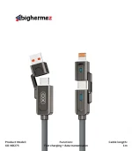 کابل شارژ چهار سر ایکس او مدل XO-NB275 طول 1 متر توان 60 وات