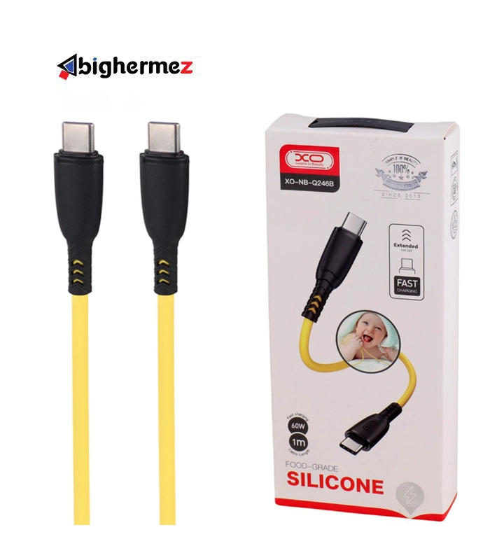 XO-NB-Q246B کابل شارژ دوسر TYPE-C 60W ایکس او مدل XO-NB-Q246B طول 1 متر - تصویر 1