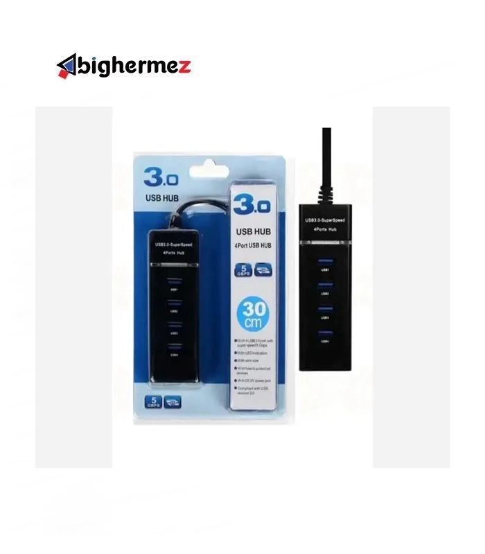 HUB SPEED 30CM, هاب 4 پورت USB3.0 سوپراسپید 30 سانتی متر مدل 1055 - تصویر 1