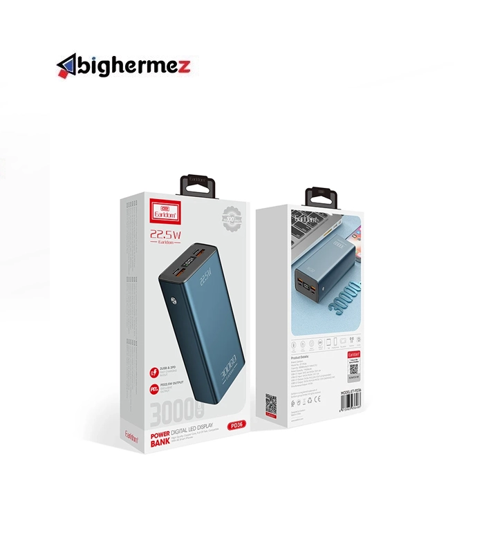 ET-PD36-654-1 پاوربانک 30000mAh ارلدام مدل ET-PD36 - تصویر 1